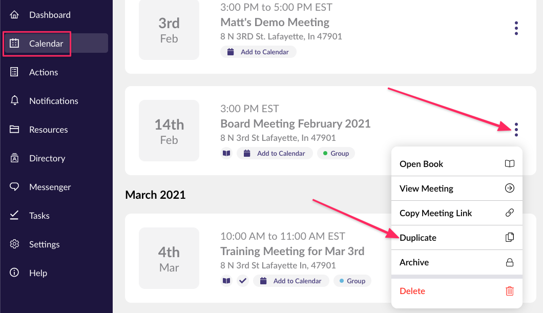  Admin How Do I Copy duplicate A Meeting OnBoard Help Center